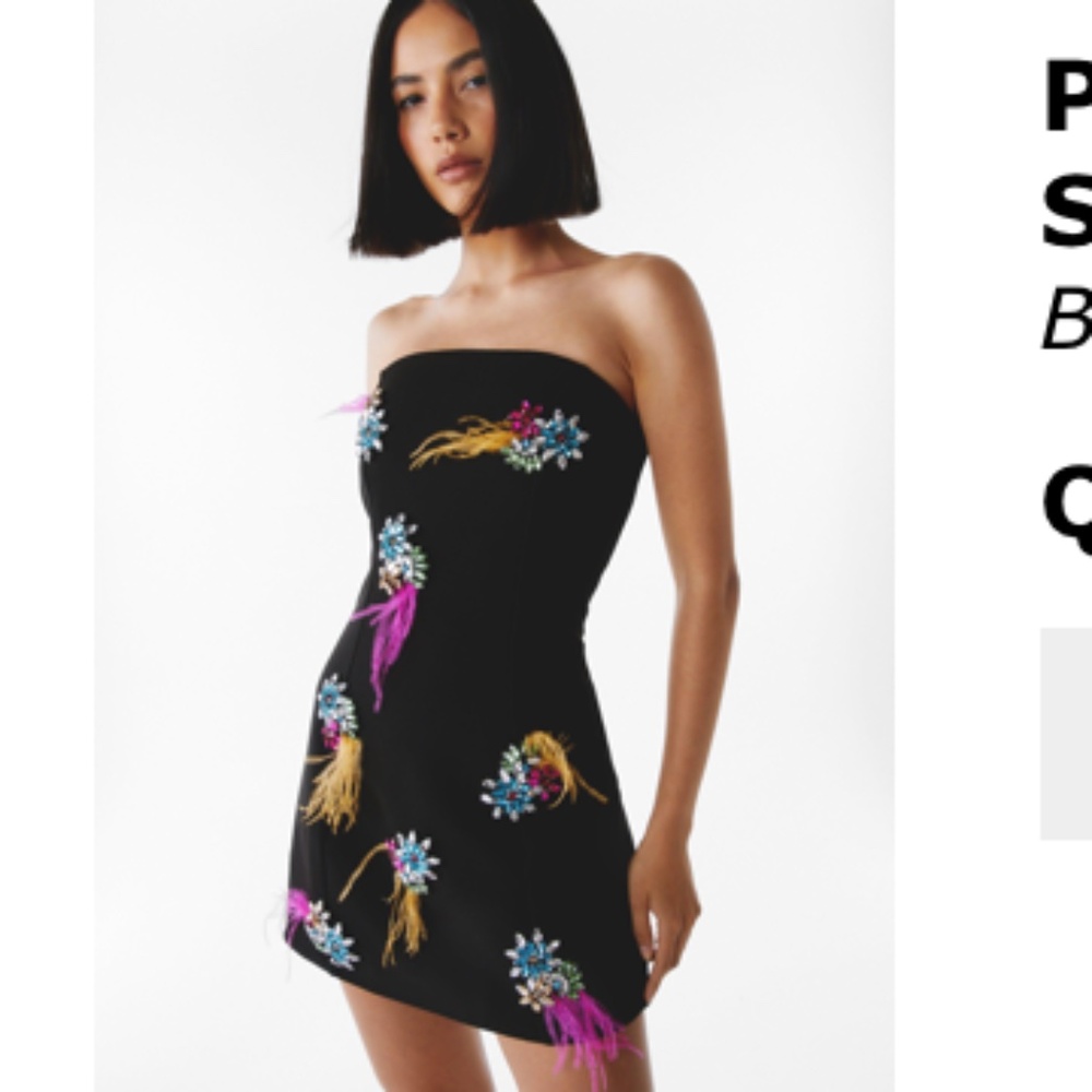 Nasty Gal Ostrich Feather Dress